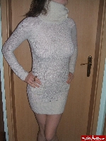 Durchsichtiges Wollkleid